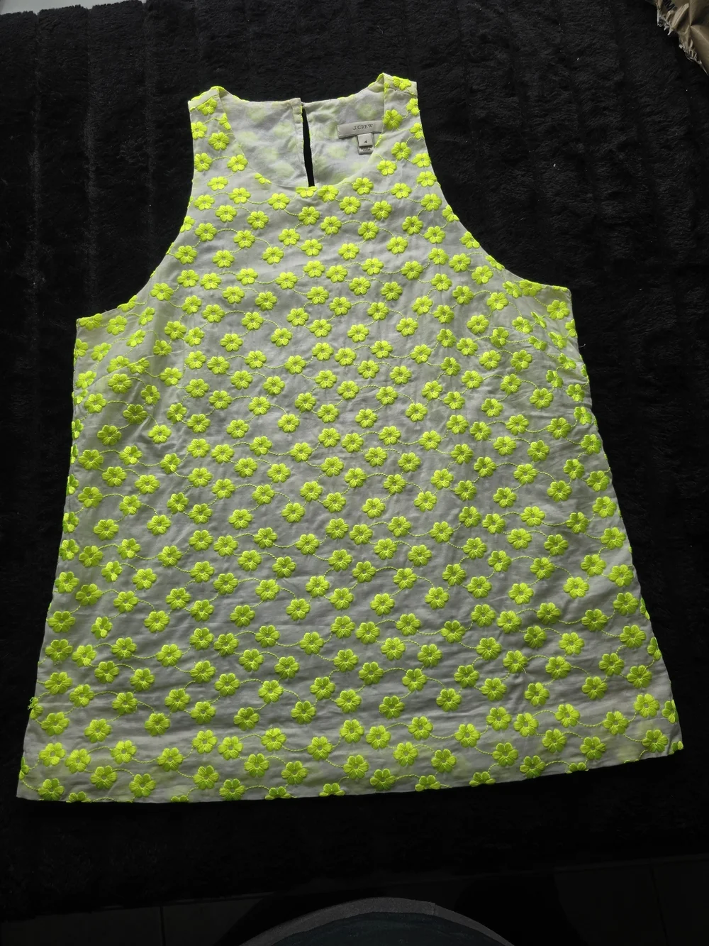 J.CREW Women’s Embroidered Floral Top Cotton Size 4